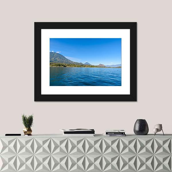Shore Of San Lucas Toliman At Lake Atitlan Canvas Wall Art-1 Piece-Framed Print-20" x 16"-Tiaracle