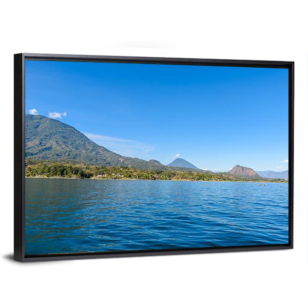 Shore Of San Lucas Toliman At Lake Atitlan Canvas Wall Art-3 Horizontal-Gallery Wrap-25" x 16"-Tiaracle