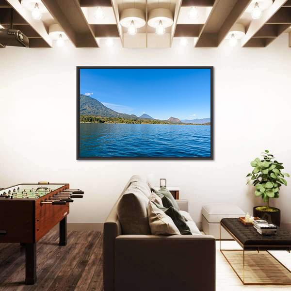 Shore Of San Lucas Toliman At Lake Atitlan Canvas Wall Art-3 Horizontal-Gallery Wrap-25" x 16"-Tiaracle