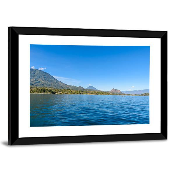 Shore Of San Lucas Toliman At Lake Atitlan Canvas Wall Art-3 Horizontal-Gallery Wrap-25" x 16"-Tiaracle