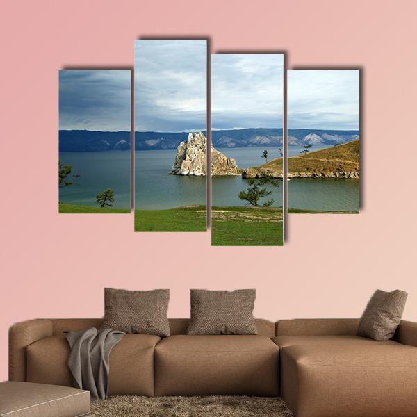 Shore Of The Island Of Olkhon Canvas Wall Art-4 Pop-Gallery Wrap-50" x 32"-Tiaracle