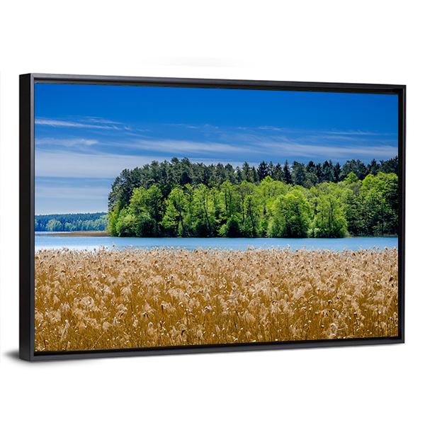 Shore Of The Pluszne Lake Canvas Wall Art-3 Horizontal-Gallery Wrap-25" x 16"-Tiaracle