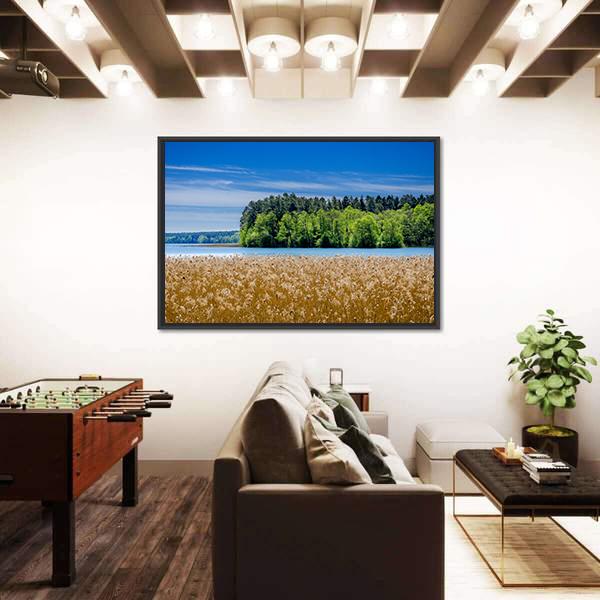 Shore Of The Pluszne Lake Canvas Wall Art-3 Horizontal-Gallery Wrap-25" x 16"-Tiaracle