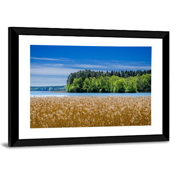 Shore Of The Pluszne Lake Canvas Wall Art-3 Horizontal-Gallery Wrap-25" x 16"-Tiaracle