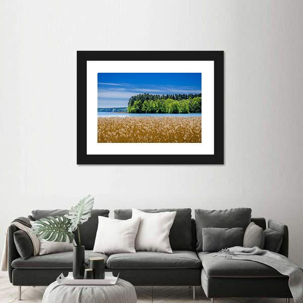 Shore Of The Pluszne Lake Canvas Wall Art-3 Horizontal-Gallery Wrap-25" x 16"-Tiaracle