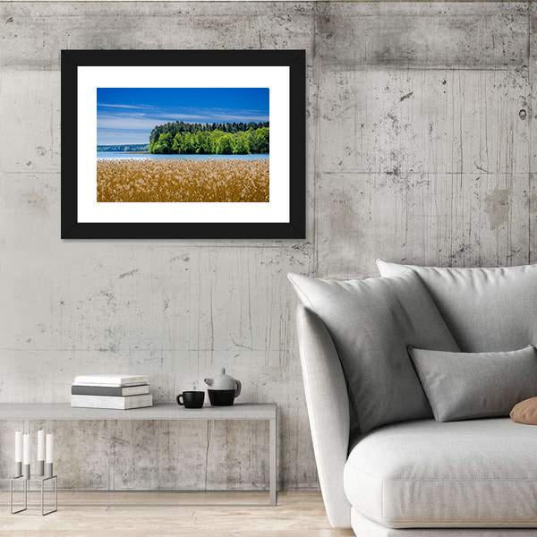 Shore Of The Pluszne Lake Canvas Wall Art-3 Horizontal-Gallery Wrap-25" x 16"-Tiaracle