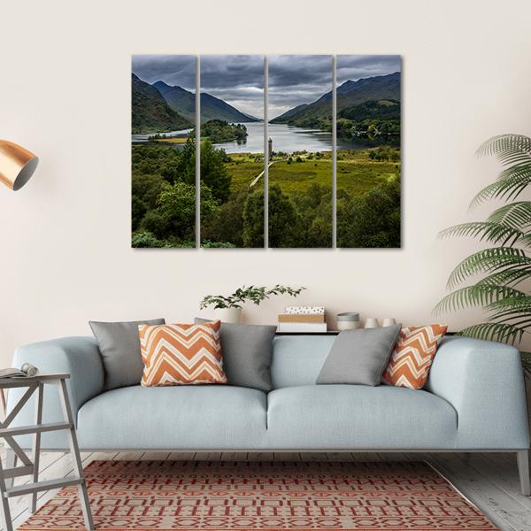 Shores Of Loch Shiel Canvas Wall Art-4 Horizontal-Gallery Wrap-34" x 24"-Tiaracle