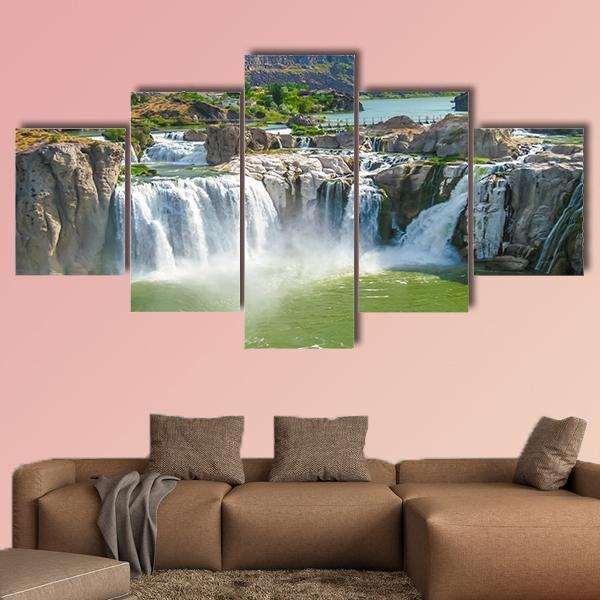 Shoshone Falls Canvas Wall Art-5 Star-Gallery Wrap-62" x 32"-Tiaracle