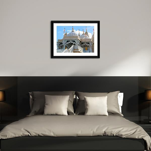 Shri Swaminarayan Mandir London Canvas Wall Art-5 Horizontal-Gallery Wrap-22" x 12"-Tiaracle