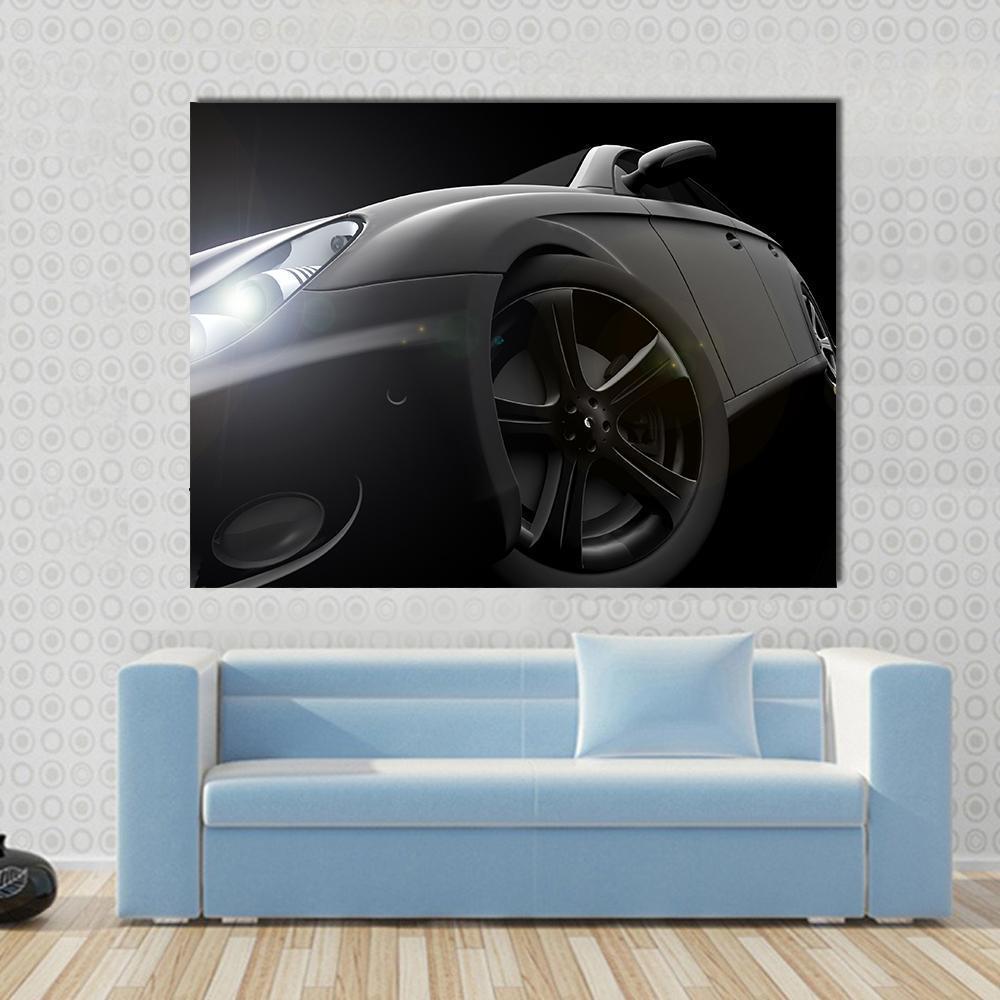 Side View Of Car Canvas Wall Art-1 Piece-Gallery Wrap-48" x 32"-Tiaracle