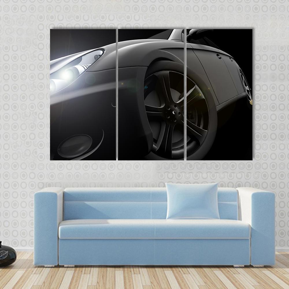 Side View Of Car Canvas Wall Art-3 Horizontal-Gallery Wrap-37" x 24"-Tiaracle