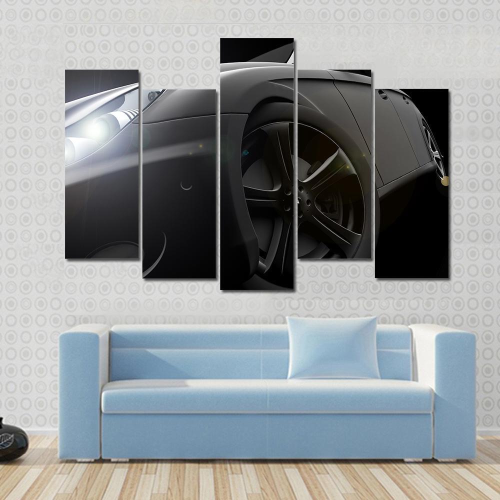 Side View Of Car Canvas Wall Art-5 Pop-Gallery Wrap-47" x 32"-Tiaracle