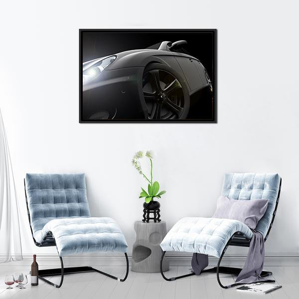 Side View Of Car Canvas Wall Art-1 Piece-Floating Frame-24" x 16"-Tiaracle