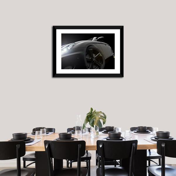 Side View Of Car Canvas Wall Art-1 Piece-Framed Print-20" x 16"-Tiaracle
