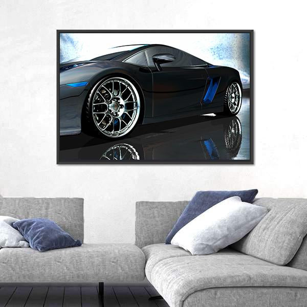Side View Of Sports Car Canvas Wall Art-3 Horizontal-Gallery Wrap-25" x 16"-Tiaracle