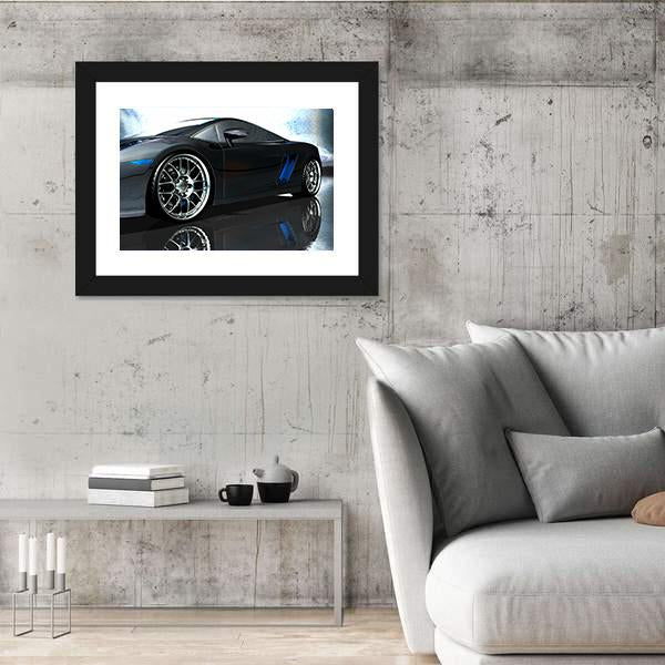Side View Of Sports Car Canvas Wall Art-3 Horizontal-Gallery Wrap-25" x 16"-Tiaracle