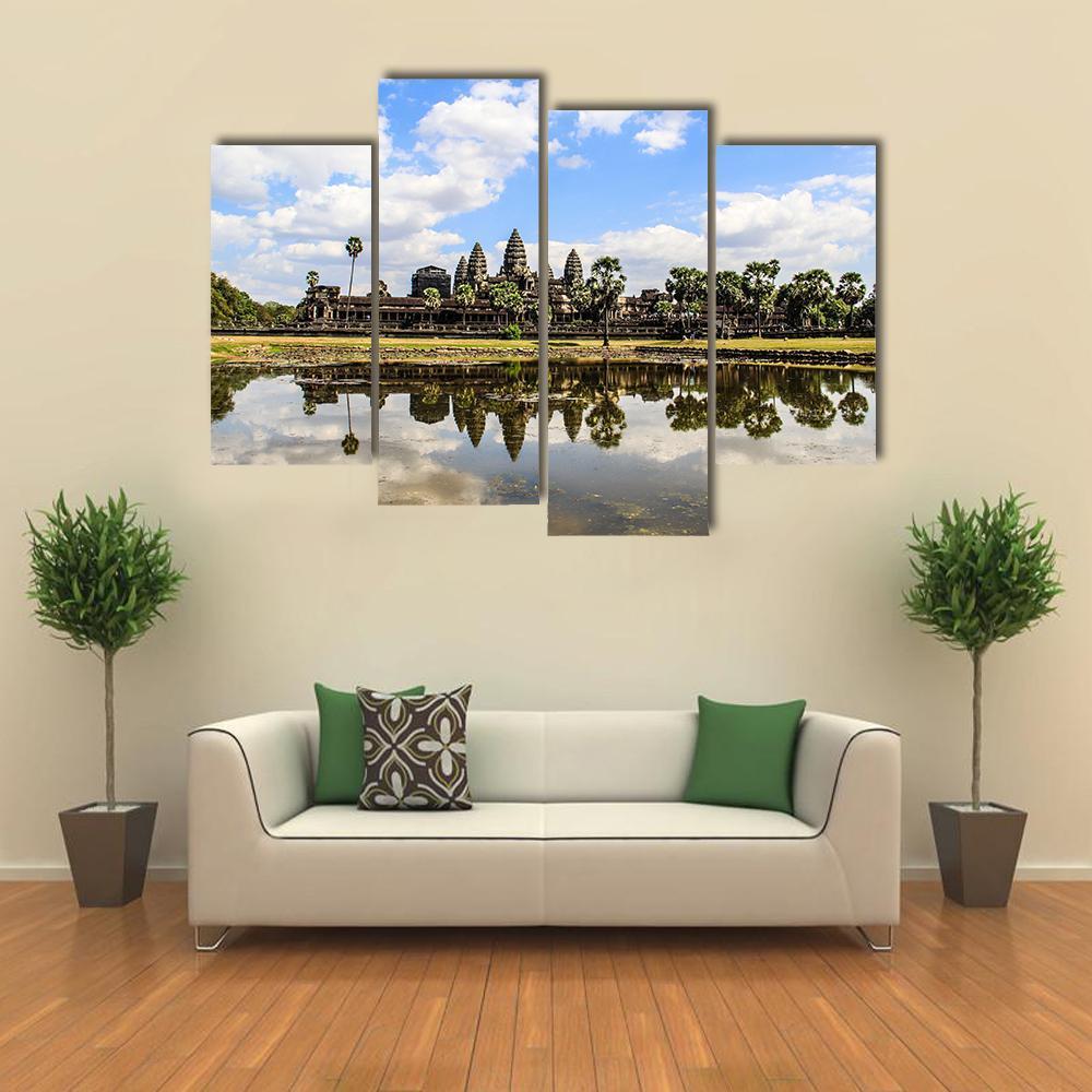 Siem Reap Angkor Wat Canvas Wall Art-4 Pop-Gallery Wrap-50" x 32"-Tiaracle