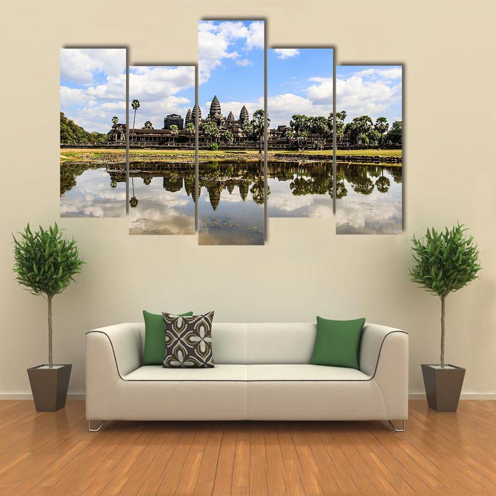 Siem Reap Angkor Wat Canvas Wall Art-5 Pop-Gallery Wrap-47" x 32"-Tiaracle