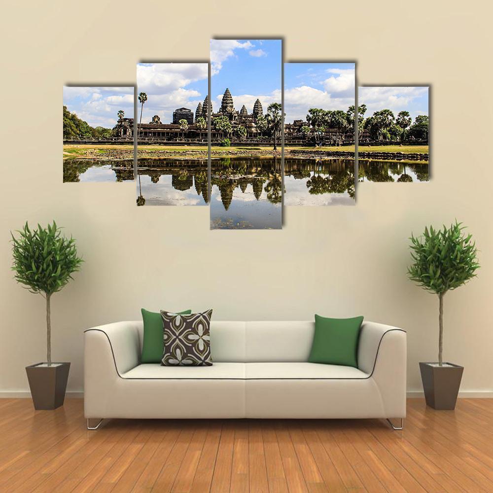 Siem Reap Angkor Wat Canvas Wall Art-3 Horizontal-Gallery Wrap-37" x 24"-Tiaracle