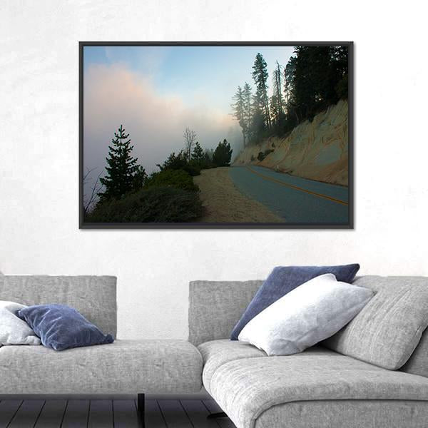 Sierra Nevada Mountain Range Canvas Wall Art-1 Piece-Floating Frame-24" x 16"-Tiaracle