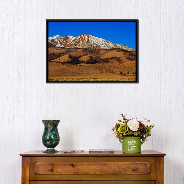 Sierra Nevada Mountains Canvas Wall Art-1 Piece-Floating Frame-24" x 16"-Tiaracle