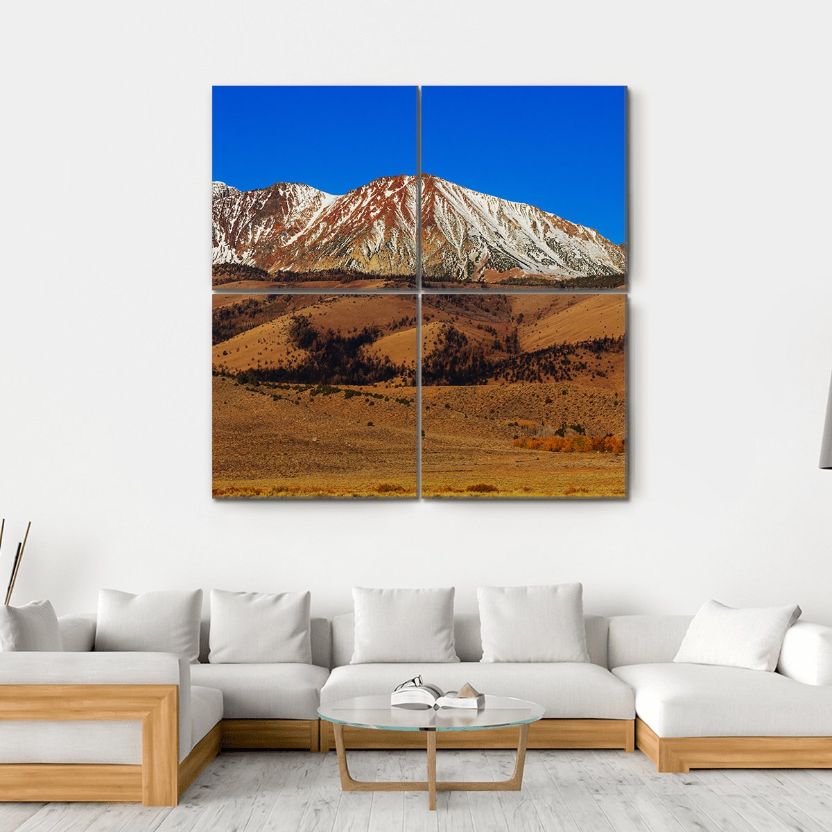 Sierra Nevada Mountains Canvas Wall Art-4 Square-Gallery Wrap-17" x 17"-Tiaracle