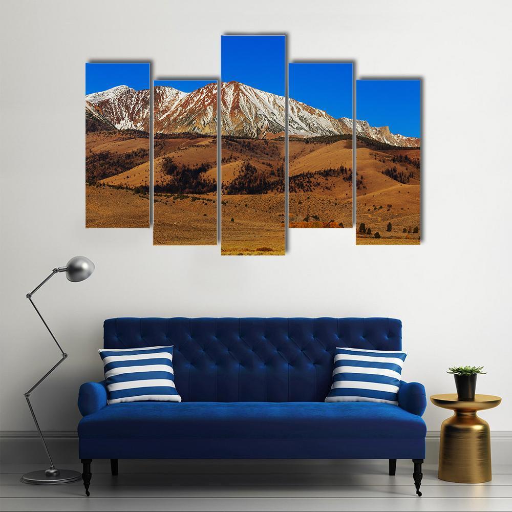 Sierra Nevada Mountains Canvas Wall Art-5 Pop-Gallery Wrap-47" x 32"-Tiaracle
