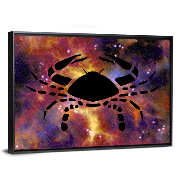 Sign Of Cancer Canvas Wall Art-3 Horizontal-Gallery Wrap-25" x 16"-Tiaracle