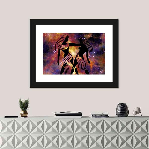 Sign Of Gemini Canvas Wall Art-1 Piece-Framed Print-20" x 16"-Tiaracle