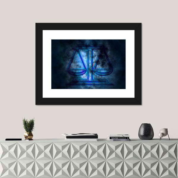 Sign Of Libra Canvas Wall Art-1 Piece-Framed Print-20" x 16"-Tiaracle
