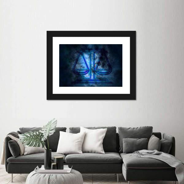 Sign Of Libra Canvas Wall Art-5 Horizontal-Gallery Wrap-22" x 12"-Tiaracle