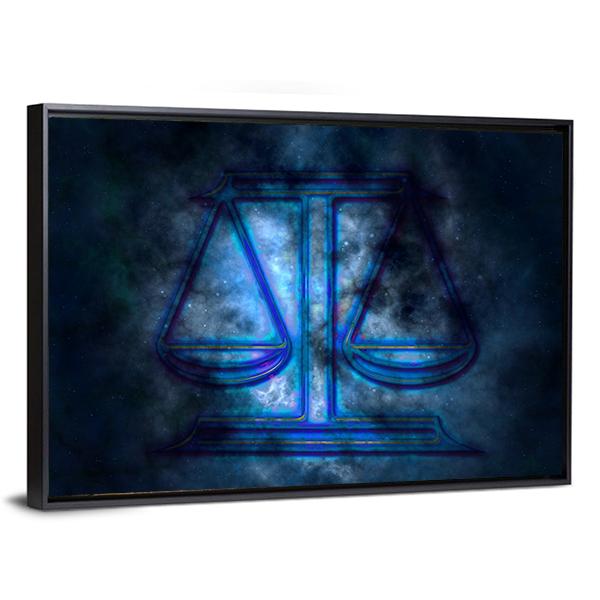 Sign Of Libra Canvas Wall Art-5 Horizontal-Gallery Wrap-22" x 12"-Tiaracle