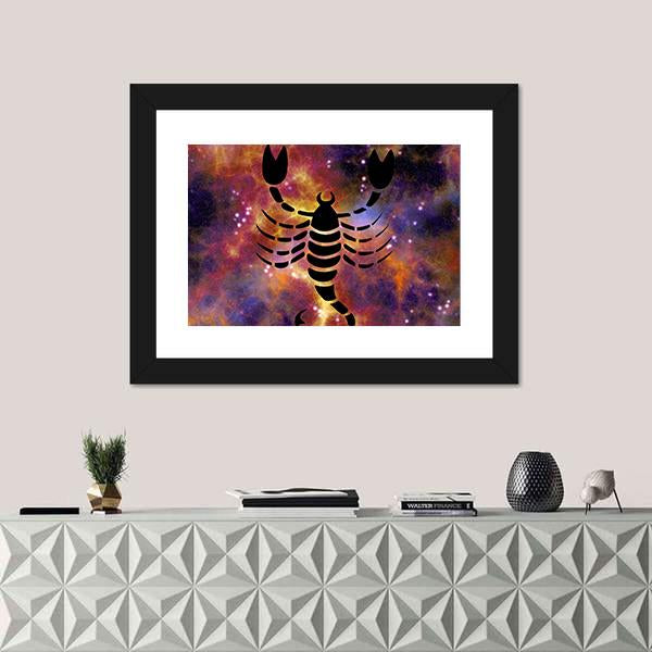 Sign Of Scorpio Canvas Wall Art-1 Piece-Framed Print-20" x 16"-Tiaracle