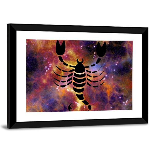 Sign Of Scorpio Canvas Wall Art-3 Horizontal-Gallery Wrap-25" x 16"-Tiaracle