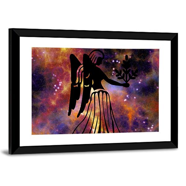 Sign Of Virgo Canvas Wall Art-3 Horizontal-Gallery Wrap-25" x 16"-Tiaracle