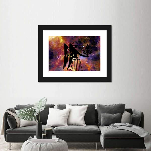 Sign Of Virgo Canvas Wall Art-3 Horizontal-Gallery Wrap-25" x 16"-Tiaracle