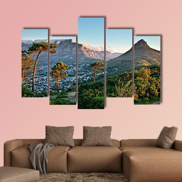 Signal Hill In Cape Town Canvas Wall Art-5 Pop-Gallery Wrap-47" x 32"-Tiaracle