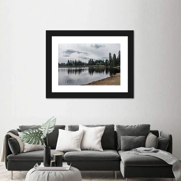 Silberteich Lake Germany Canvas Wall Art-1 Piece-Framed Print-20" x 16"-Tiaracle