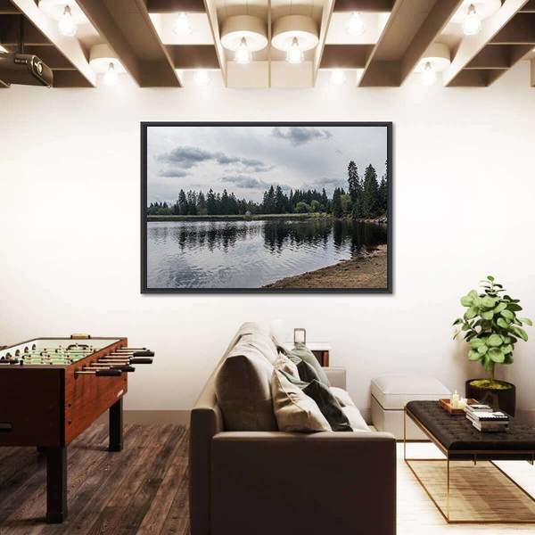 Silberteich Lake Germany Canvas Wall Art-3 Horizontal-Gallery Wrap-25" x 16"-Tiaracle