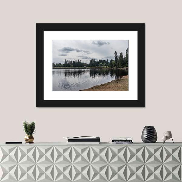 Silberteich Lake Germany Canvas Wall Art-3 Horizontal-Gallery Wrap-25" x 16"-Tiaracle