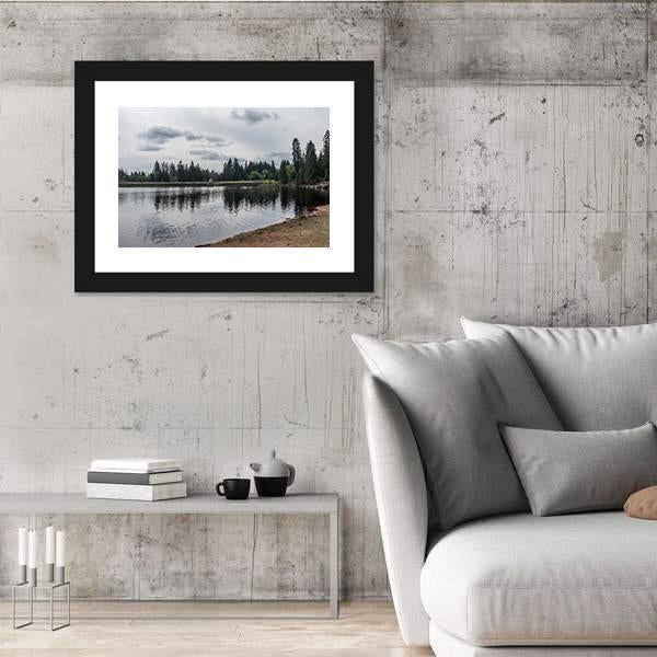 Silberteich Lake Germany Canvas Wall Art-3 Horizontal-Gallery Wrap-25" x 16"-Tiaracle