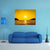 Silhouette Boat In Sea Canvas Wall Art-5 Star-Gallery Wrap-62" x 32"-Tiaracle