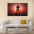 Silhouette Of A Soldier Canvas Wall Art-5 Pop-Gallery Wrap-47" x 32"-Tiaracle