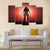 Silhouette Of A Soldier Canvas Wall Art-5 Pop-Gallery Wrap-47" x 32"-Tiaracle