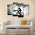 Silhouette Of Girl Biker Canvas Wall Art-4 Pop-Gallery Wrap-50" x 32"-Tiaracle