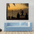 Silhouette Of People Playing Beach Volleyball At Sunset Canvas Wall Art-1 Piece-Gallery Wrap-36" x 24"-Tiaracle