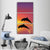Silhouette Of Two Dolphins Vertical Canvas Wall Art-3 Vertical-Gallery Wrap-12" x 25"-Tiaracle