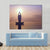 Silhouette Young Woman Practicing Yoga On The Beach At Sunset Canvas Wall Art-1 Piece-Gallery Wrap-48" x 32"-Tiaracle