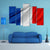 Silky French Flag Canvas Wall Art-5 Pop-Gallery Wrap-47" x 32"-Tiaracle