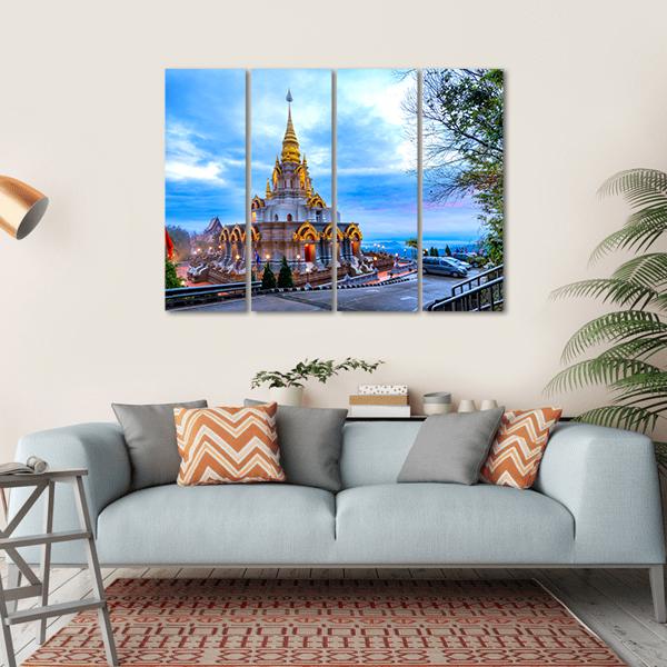 Sinakarintra Stit Mahasantikhiri Pagoda Canvas Wall Art-4 Horizontal-Gallery Wrap-34" x 24"-Tiaracle